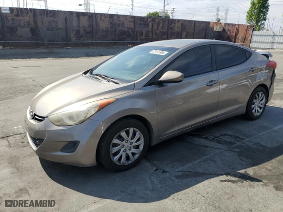 2013 Hyundai Elantra Limited PZEV with VIN 5NPDH4AE1DH186412, listed as a Copart auction lot 53165965 with 156,004 mi miles and Salvage Title. Bid and sale history available at carsss.com. Image 1.