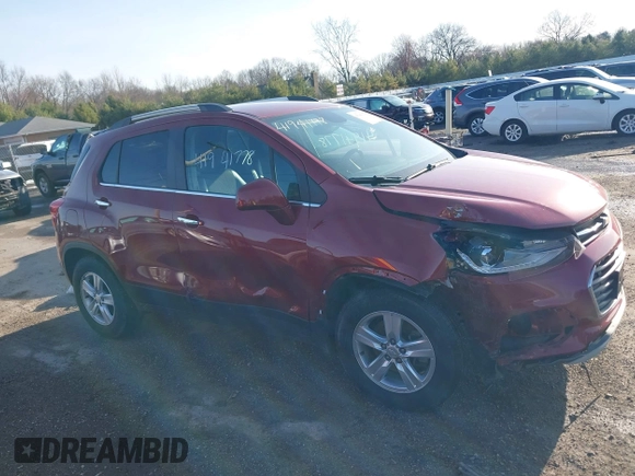 2018 Chevrolet Trax LT with VIN 3GNCJLSB5JL307086, listed as a IAAI auction lot 41941778 with 109,985 mi miles and . Bid and sale history available at carsss.com. Image 13.