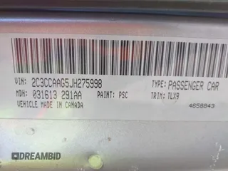 2018 Chrysler 300 Touring with VIN 2C3CCAAG5JH275998, listed as a IAAI auction lot 41394650 with 128,152 mi miles and . Bid and sale history available at DreamBid. Image 9.