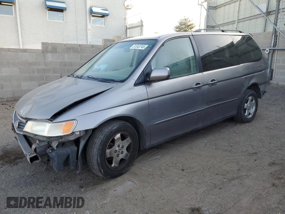 2000 Honda Odyssey EX with VIN 2HKRL1861YH527864, listed as a Copart auction lot 51343745 with 262,483 mi miles and Salvage Title. Bid and sale history available at DreamBid. Image 1.