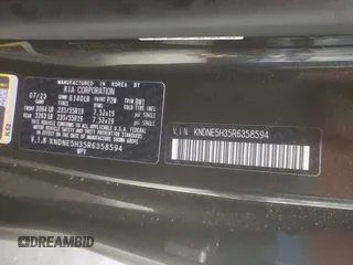 2024 Kia Carnival SX with VIN KNDNE5H35R6358594, listed as a Copart auction lot 49325014 with 10,829 mi miles and Salvage Title. Bid and sale history available at carsss.com. Image 12.