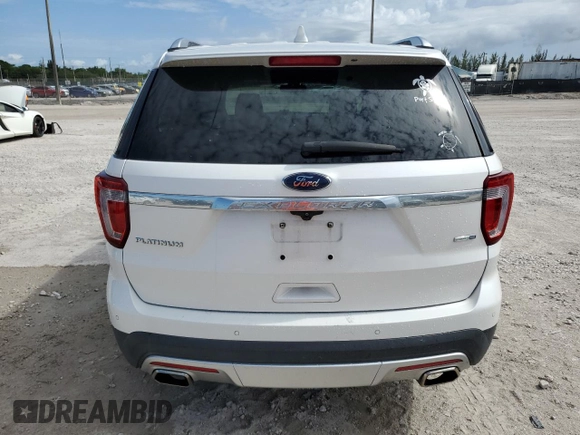 2016 Ford Explorer Platinum with VIN 1FM5K8HT0GGC20507, listed as a Copart auction lot 62816195 with 96,763 mi miles and Salvage title. Bid and sale history available at DreamBid. Image 6.