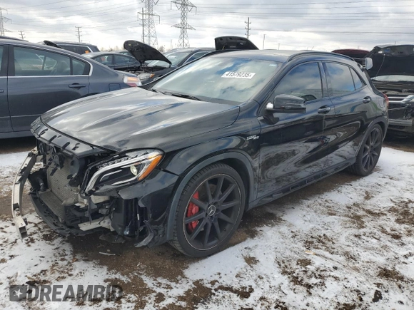 2015 Mercedes-Benz GLA 45 AMG z VIN WDDTG5CB9FJ056868, wystawiony jako Copart lot #41579235 z przebiegiem 84 147 mil mil oraz Szkoda całkowita • Salvage title. Historia ofert i sprzedaży dostępna na DreamBid. Obrazek 1.
