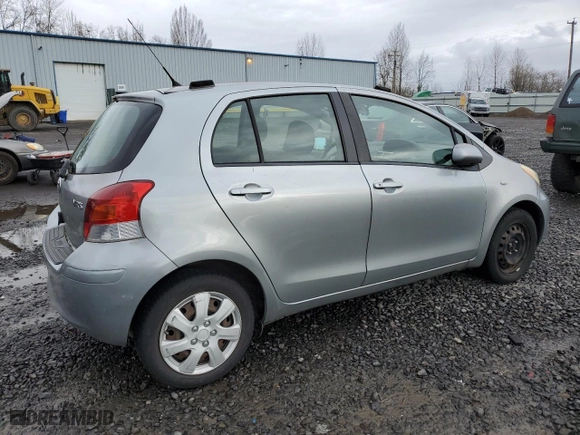 2009 Toyota Yaris with VIN JTDKT903095238977, listed as a Copart auction lot 46437355 with 181,452 mi miles and Salvage Title. Bid and sale history available at carsss.com. Image 3.