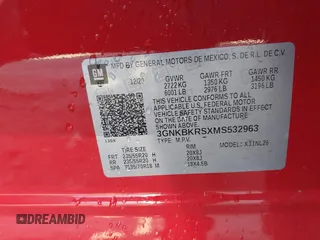 2021 Chevrolet Blazer RS с VIN 3GNKBKRSXMS532963, выставлен на аукционе IAAI как лот 42042190 с пробегом 67 275 миль миль и . История ставок и продаж доступна на DreamBid. Изображение 9.