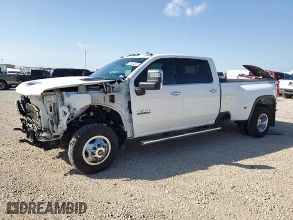 2022 Chevrolet Silverado 3500HD LTZ z VIN 1GC4YUEYXNF222193, wystawiony jako Copart lot #49034305 z przebiegiem 84 548 mil mil oraz Szkoda całkowita • Salvage title. Historia ofert i sprzedaży dostępna na DreamBid. Obrazek 1.