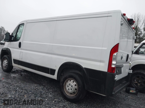 2023 Ram ProMaster Cargo with VIN 3C6LRVVG3PE603829, listed as a IAAI auction lot 41682802 with 8,408 mi miles and . Bid and sale history available at DreamBid. Image 3.