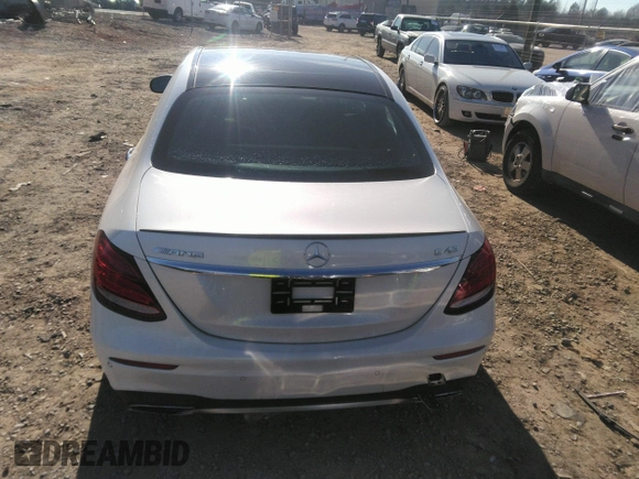 2018 Mercedes-Benz E-Class AMG E 43 with VIN WDDZF6EBXJA477524, listed as a IAAI auction lot 41174809 with 1 mi miles. Bid and sale history available at carsss.com. Image 16.