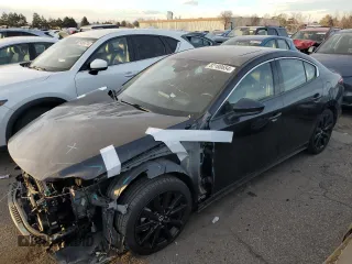 2021 Mazda 3 2.5 Turbo with VIN 3MZBPBAY9MM252687, listed as a Copart auction lot 82180654 with 27,349 mi miles and Salvage Title. Bid and sale history available at DreamBid. Image 1.