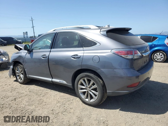2014 Lexus RX 450h with VIN JTJBC1BA0E2455824, listed as a Copart auction lot 53266595 with 139,833 mi miles and Salvage title. Bid and sale history available at DreamBid. Image 2.