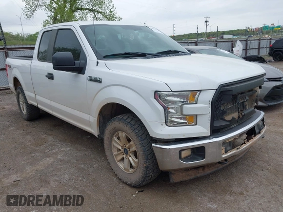 2017 Ford F-150 XL with VIN 1FTFX1EF0HFA09802, listed as a IAAI auction lot 42062781 with 124,279 mi miles. Bid and sale history available at carsss.com. Image 1.