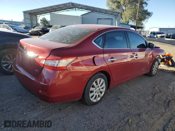 2013 Nissan Sentra SV with VIN 3N1AB7AP5DL653406, listed as a Copart auction lot 67293343 with 120,768 mi miles and Salvage Title. Bid and sale history available at carsss.com. Image 3.