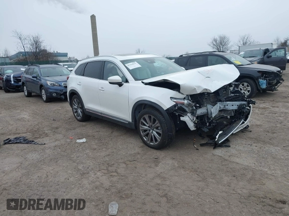 2021 Mazda CX-9 Signature with VIN JM3TCBEY0M0510960, listed as a IAAI auction lot 41334221 with 44,388 mi miles. Bid and sale history available at carsss.com. Image 1.