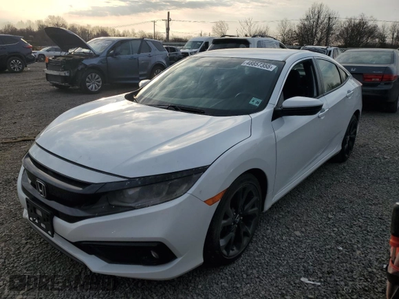 2021 Honda Civic Sport with VIN 2HGFC2F82MH540110, listed as a Copart auction lot 48857355 with 65,638 mi miles and Salvage Title. Bid and sale history available at DreamBid. Image 1.