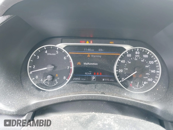 2021 Nissan Sentra SV z VIN 3N1AB8CV5MY299245, wystawiony jako IAAI lot #42180004 z przebiegiem 25 856 mil mil oraz . Historia ofert i sprzedaży dostępna na DreamBid. Obrazek 7.