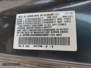2011 Honda Odyssey LX with VIN 5FNRL5H29BB023895, listed as a IAAI auction lot 41897494 with 177,796 mi miles. Bid and sale history available at carsss.com. Image 9.