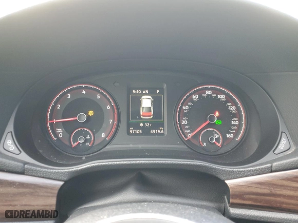 2020 Volkswagen Passat 2.0T SEL with VIN 1VWCA7A37LC017860, listed as a Copart auction lot 87374624 with 97,105 mi miles and Salvage Title. Bid and sale history available at carsss.com. Image 9.