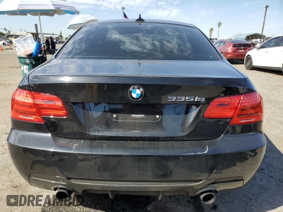 2012 BMW 3 Series 335is with VIN WBAKG1C5XCJ217018, listed as a Copart auction lot 46566545 with 57,465 mi miles and Salvage title. Bid and sale history available at DreamBid. Image 6.