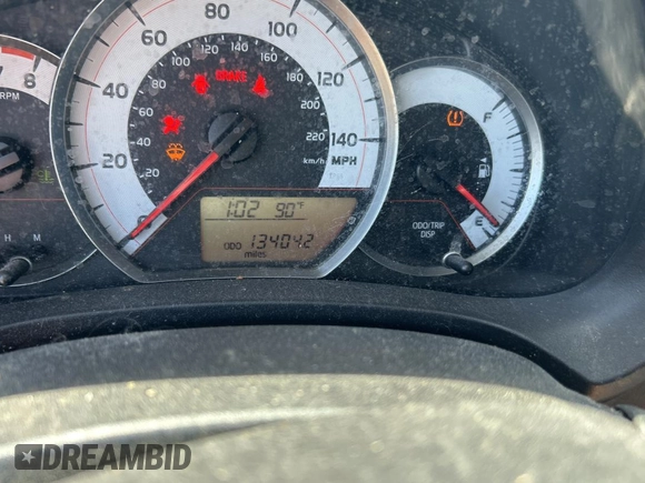 2012 Toyota Yaris L with VIN JTDKTUD36CD523080, listed as a Copart auction lot 55530815 with 134,042 mi miles and Clean Title. Bid and sale history available at carsss.com. Image 8.