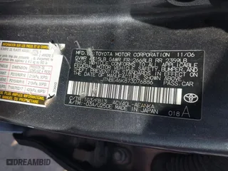 2007 Toyota Camry CE with VIN JTNBE46K873076886, listed as a IAAI auction lot 41780824 with 228,328 mi miles. Bid and sale history available at carsss.com. Image 9.