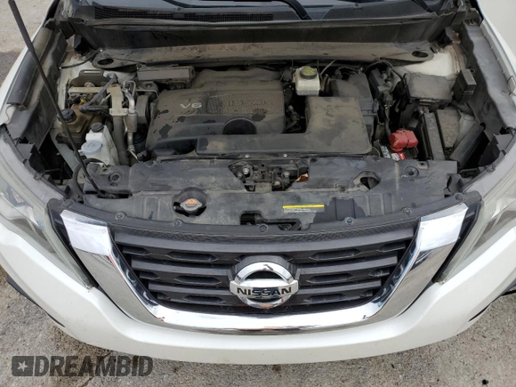 2017 Nissan Pathfinder SV z VIN 5N1DR2MN0HC606932, wystawiony jako Copart lot #44925615 z przebiegiem 127 566 mil mil oraz Szkody całkowita. Historia ofert i sprzedaży dostępna na DreamBid. Obrazek 12.