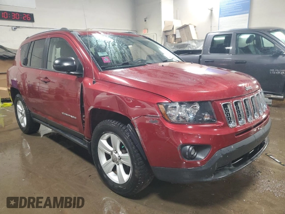 2016 Jeep Compass Sport with VIN 1C4NJDBBXGD549443, listed as a Copart auction lot 52427145 with 90,904 mi miles and Salvage Title. Bid and sale history available at carsss.com. Image 4.