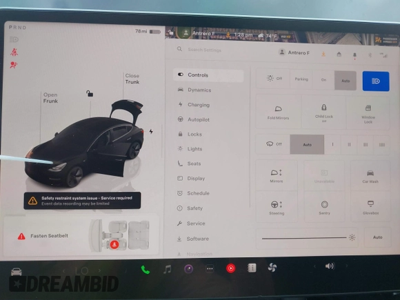 2023 Tesla Model 3 z VIN 5YJ3E1EAXPF604916, wystawiony jako IAAI lot #42461640 z przebiegiem 28 123 mil mil oraz . Historia ofert i sprzedaży dostępna na DreamBid. Obrazek 19.
