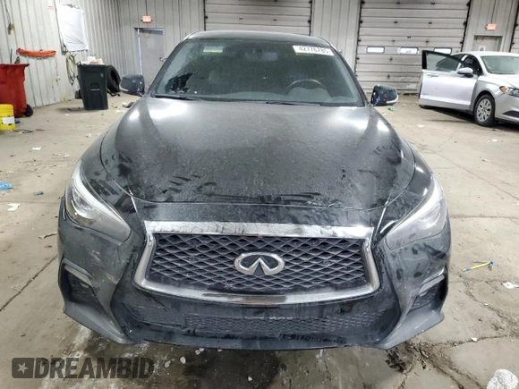 2020 Infiniti Q50 Red Sport 400 with VIN JN1FV7AR5LM660262, listed as a Copart auction lot 42776785 with 21,617 mi miles and Salvage Title. Bid and sale history available at carsss.com. Image 5.
