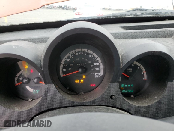 2007 Dodge Nitro SXT with VIN 1D8GT28K37W690052, listed as a Copart auction lot 65340865 with 252,332 mi miles and Salvage title. Bid and sale history available at DreamBid. Image 9.