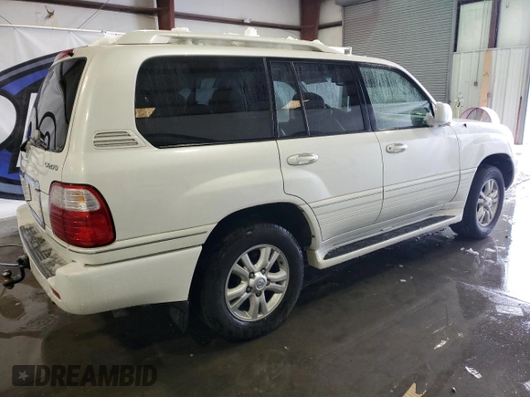 2004 Lexus LX 470 z VIN JTJHT00WX43539807, wystawiony jako Copart lot #87842755 z przebiegiem 335 478 mil mil oraz Czysty tytuł • Clean title. Historia ofert i sprzedaży dostępna na DreamBid. Obrazek 3.