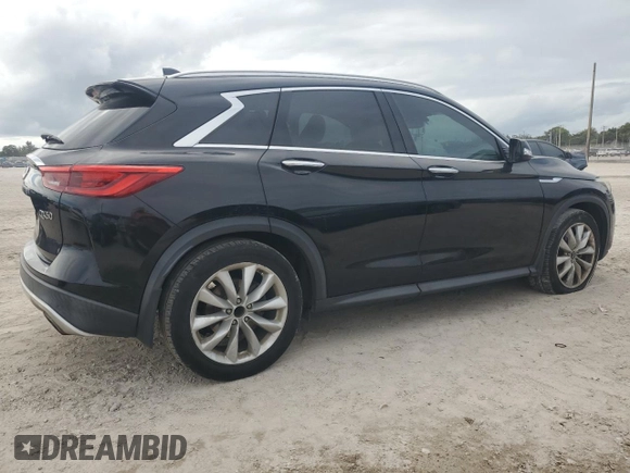 2019 Infiniti QX50 LUXE with VIN 3PCAJ5M17KF122876, listed as a Copart auction lot 52602035 with 95,387 mi miles and Salvage Title. Bid and sale history available at carsss.com. Image 3.