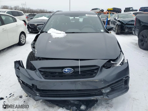 2022 Subaru Impreza Sport with VIN 4S3GTAM61N3701789, listed as a Copart auction lot 43802055 with 26,982 mi miles and Salvage Title. Bid and sale history available at carsss.com. Image 5.