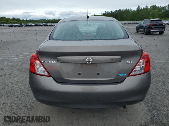 2012 Nissan Versa SL with VIN 3N1CN7AP5CL829210, listed as a Copart auction lot 59029455 with 104,245 mi miles and Salvage title. Bid and sale history available at DreamBid. Image 6.