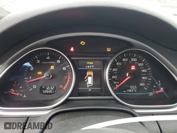 2012 Audi Q7 S line with VIN WA1AGAFE1CD001173, listed as a Copart auction lot 52113295 with 146,972 mi miles and Salvage title. Bid and sale history available at DreamBid. Image 9.