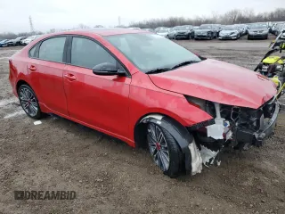 2022 Kia Forte GT with VIN 3KPF44AC8NE464621, listed as a Copart auction lot 86119804 with 41,985 mi miles and Salvage Title. Bid and sale history available at carsss.com. Image 4.