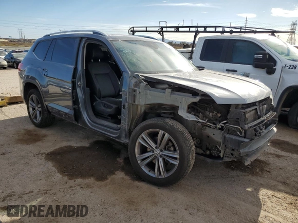 2019 Volkswagen Atlas SEL R-Line with VIN 1V2RR2CA9KC550679, listed as a Copart auction lot 50596155 with 85,482 mi miles and Salvage title. Bid and sale history available at DreamBid. Image 4.