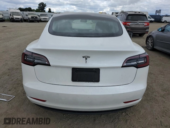 2022 Tesla Model 3 with VIN 5YJ3E1EA4NF207232, listed as a Copart auction lot 54414805 with Not Provided miles and Salvage Title. Bid and sale history available at DreamBid. Image 6.