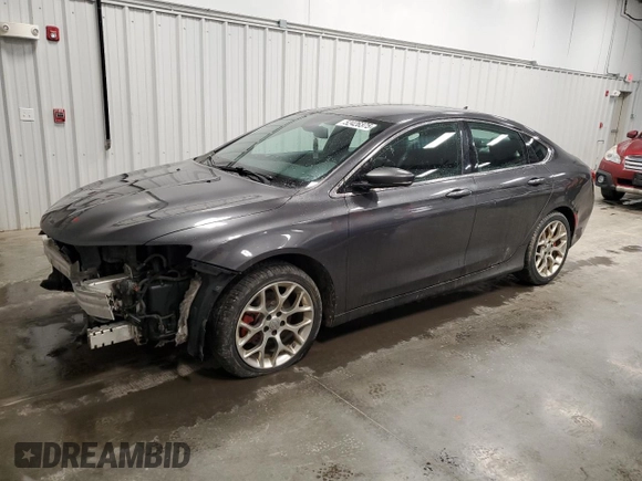 2015 Chrysler 200 C with VIN 1C3CCCEG8FN674070, listed as a Copart auction lot 52426375 with 171,662 mi miles and Salvage Title. Bid and sale history available at carsss.com. Image 1.