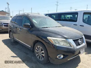 2014 Nissan Pathfinder SV with VIN 5N1AR2MN6EC685344, listed as a IAAI auction lot 42003868 with 174,882 mi miles. Bid and sale history available at carsss.com. Image 1.