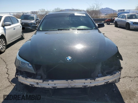 2007 BMW 5 Series 530i with VIN WBANE73537CM55373, listed as a Copart auction lot 46477245 with 217,070 mi miles and Salvage Title. Bid and sale history available at DreamBid. Image 5.