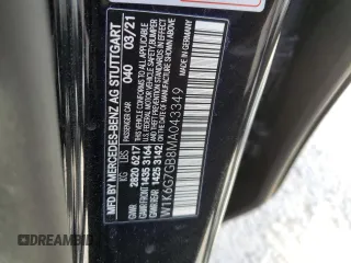 2021 Mercedes-Benz S 580 with VIN W1K6G7GB8MA043349, listed as a Copart auction lot 65180302 with 5,907 mi miles and . Bid and sale history available at DreamBid. Image 10.