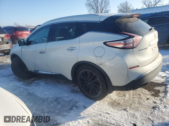 2017 Nissan Murano S z VIN 5N1AZ2MH2HN133570, wystawiony jako Copart lot #87867295 z przebiegiem 106 535 mil mil oraz Nie do naprawy • Non repairable. Historia ofert i sprzedaży dostępna na DreamBid. Obrazek 2.
