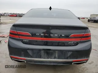 2021 Genesis G90 5.0L Ultimate with VIN KMTF54PH5MU090342, listed as a Copart auction lot 45631925 with 11,093 mi miles and Salvage Title. Bid and sale history available at carsss.com. Image 6.