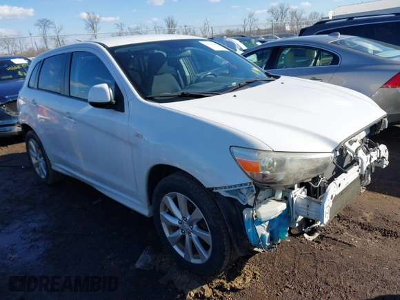 2012 Mitsubishi Outlander Sport SE with VIN JA4AP4AU8CZ000170, listed as a IAAI auction lot 41636634 with 182,664 mi miles. Bid and sale history available at carsss.com. Image 1.