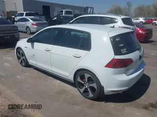 2017 Volkswagen Golf GTI S with VIN 3VW5T7AU2HM035393, listed as a IAAI auction lot 42009016 with 80,669 mi miles. Bid and sale history available at carsss.com. Image 3.