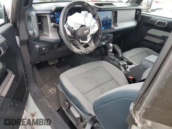 2023 Ford Bronco with VIN 1FMDE5AH9PLB38001, listed as a Copart auction lot 88151115 with 15,542 mi miles and Salvage title. Bid and sale history available at DreamBid. Image 8.