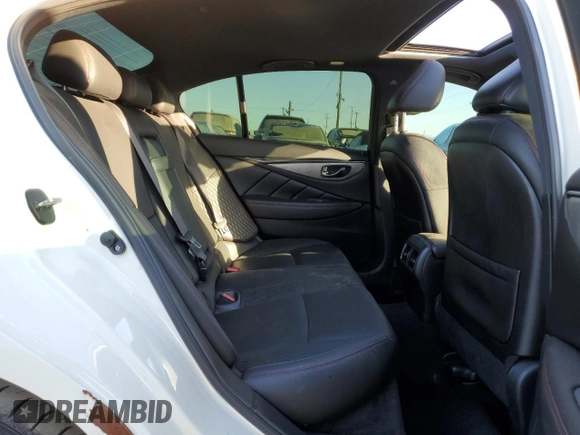 2019 Infiniti Q50 RED SPORT 400 with VIN JN1FV7AP9KM760409, listed as a Copart auction lot 87767605 with 96,589 mi miles and Salvage Title. Bid and sale history available at carsss.com. Image 10.