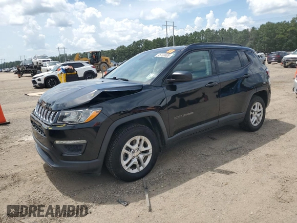 2018 Jeep Compass Sport z VIN 3C4NJCAB8JT255066, wystawiony jako Copart lot #65159805 z przebiegiem 125 125 mil mil oraz Szkoda całkowita • Salvage title. Historia ofert i sprzedaży dostępna na DreamBid. Obrazek 1.