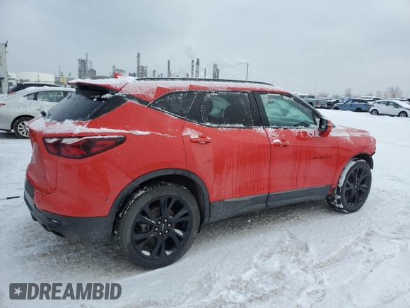 2022 Chevrolet Blazer RS with VIN 3GNKBKRS6NS143335, listed as a Copart auction lot 89139555 with 55,106 mi miles and Salvage title. Bid and sale history available at DreamBid. Image 3.