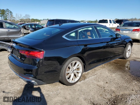 2021 Audi A5 Sportback Premium with VIN WAUABCF58MA006581, listed as a Copart auction lot 40503953 with 25,577 mi miles. Bid and sale history available at carsss.com. Image 3.